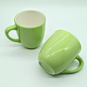 Pagnossin Treviso Spa Italy Green Ceramic Mugs (2)